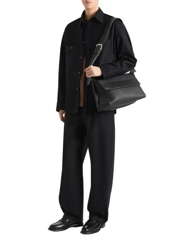 Men 's Wool Flannel Straight-Leg Trousers
