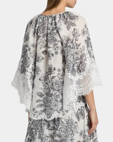 Kobi Halperin Paloma Lace-Trim Viscose-Linen Blouse | Thumbnail 3 Kobi Halperin Paloma Lace-Trim Viscose-Linen Blouse | Thumbnail 3