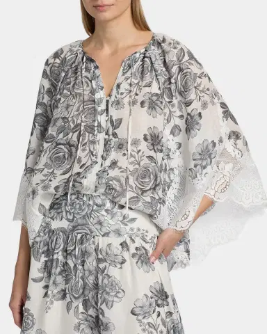 Kobi Halperin Paloma Lace-Trim Viscose-Linen Blouse | Thumbnail 4 Kobi Halperin Paloma Lace-Trim Viscose-Linen Blouse | Thumbnail 4