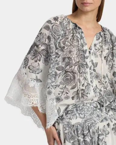 Kobi Halperin Paloma Lace-Trim Viscose-Linen Blouse | Thumbnail 5 Kobi Halperin Paloma Lace-Trim Viscose-Linen Blouse | Thumbnail 5