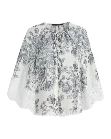 Kobi Halperin Paloma Lace-Trim Viscose-Linen Blouse | Thumbnail 1 Kobi Halperin Paloma Lace-Trim Viscose-Linen Blouse | Thumbnail 1