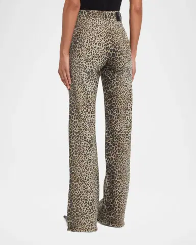 R13 Jane Wide-Leg Leopard Jeans | Thumbnail 3