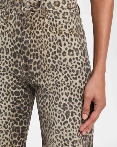 R13 Jane Wide-Leg Leopard Jeans | Thumbnail 5