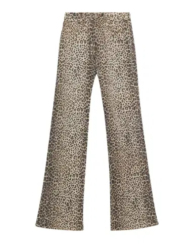 R13 Jane Wide-Leg Leopard Jeans | Thumbnail 1