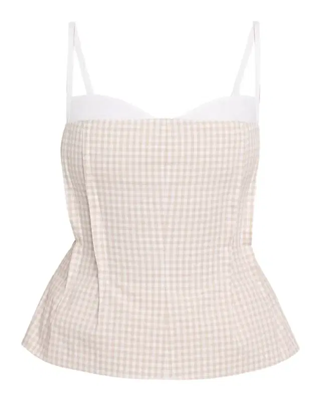 SIMKHAI Charlee Gingham Bustier