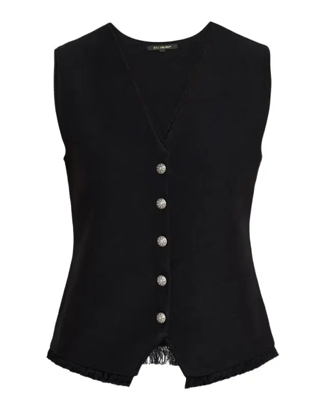 Kobi Halperin Anya Fringe-Hem Knit Vest
