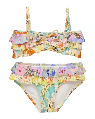 Zimmermann Girl's Solstice Floral Ruffle Two-Piece Swimsuit | Thumbnail 1 Zimmermann Girl's Solstice Floral Ruffle Two-Piece Swimsuit | Thumbnail 1