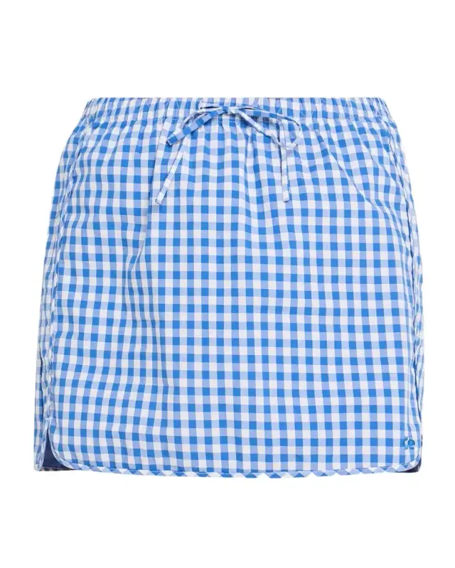 Catherine Gingham Drawstring Mini Skirt