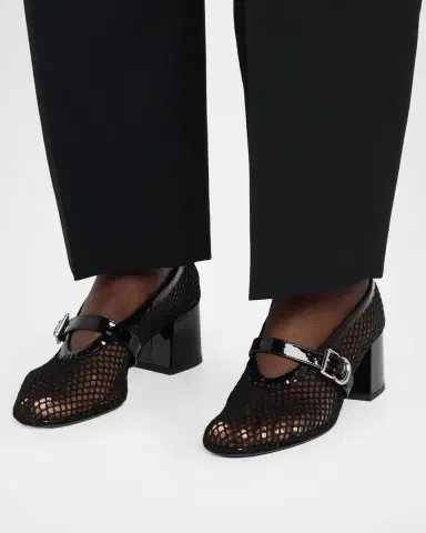 Alaïa 55mm Fishnet Ballerina Pumps | Thumbnail 2 Alaïa 55mm Fishnet Ballerina Pumps | Thumbnail 2