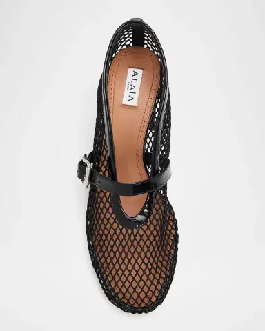Alaïa 55mm Fishnet Ballerina Pumps | Thumbnail 6 Alaïa 55mm Fishnet Ballerina Pumps | Thumbnail 6