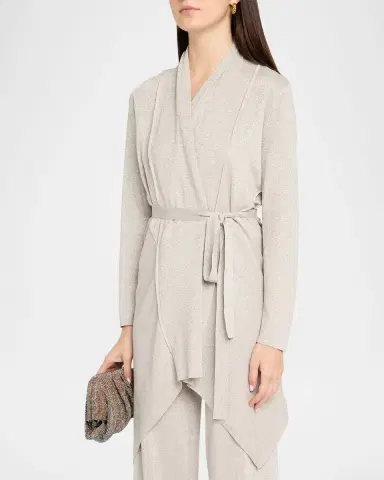 Kobi Halperin Tate Wrap-Front Shimmer Knit Sweater | Thumbnail 4 Kobi Halperin Tate Wrap-Front Shimmer Knit Sweater | Thumbnail 4