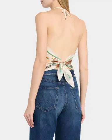Etro Silk Halter Triangle Top | Thumbnail 3 Etro Silk Halter Triangle Top | Thumbnail 3
