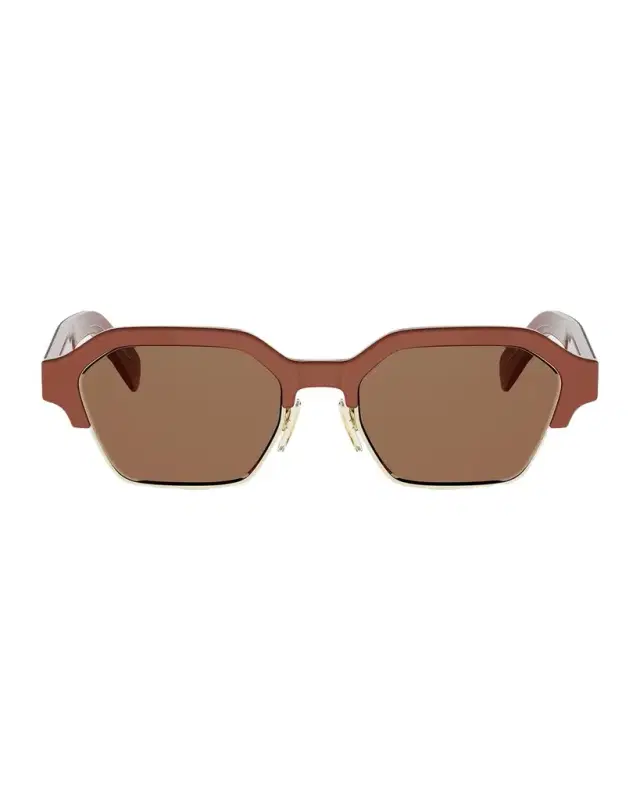 CELINE Men 's Acetate and Nylon Geometric Combi Sunglasses