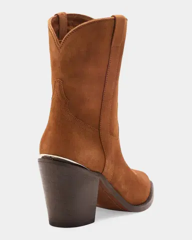 Partlow Leigh Anne Suede Western Ankle Booties | Thumbnail 2