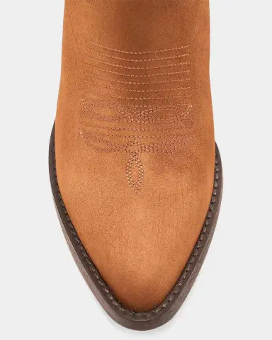 Partlow Leigh Anne Suede Western Ankle Booties | Thumbnail 3