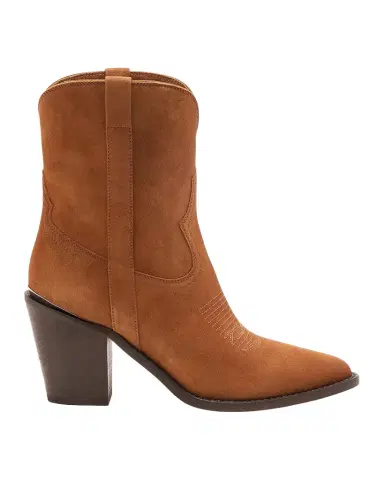 Partlow Leigh Anne Suede Western Ankle Booties | Thumbnail 1