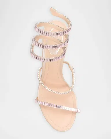 René Caovilla 105mm Cleo Embellished Leather Snake-Wrap Sandals | Thumbnail 5 René Caovilla 105mm Cleo Embellished Leather Snake-Wrap Sandals | Thumbnail 5