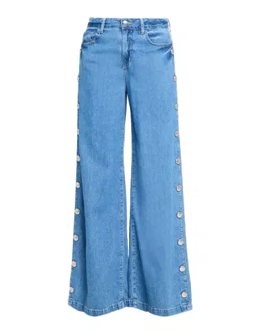 L'Agence Jennings Wide-Leg Side Snap Jeans | Thumbnail 1