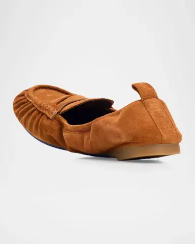 Burberry Fawn Suede Penny Loafers | Thumbnail 3 Burberry Fawn Suede Penny Loafers | Thumbnail 3