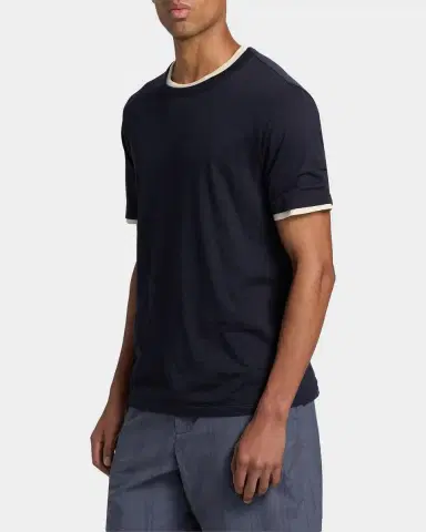 Vince Men's Fine Slub Double-Layer Crewneck T-Shirt | Thumbnail 7 Vince Men's Fine Slub Double-Layer Crewneck T-Shirt | Thumbnail 7