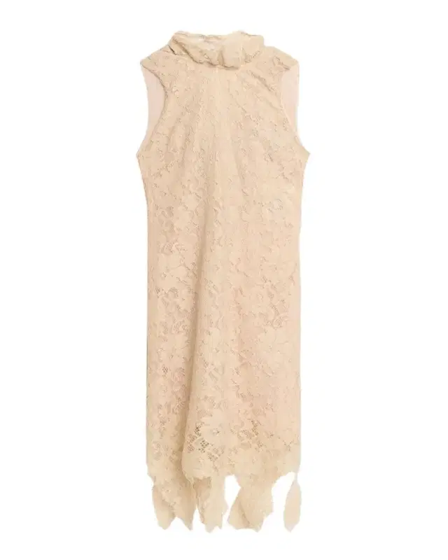 GIUSEPPE DI MORABITO Fringe-Hem Sleeveless Lace Mini Dress