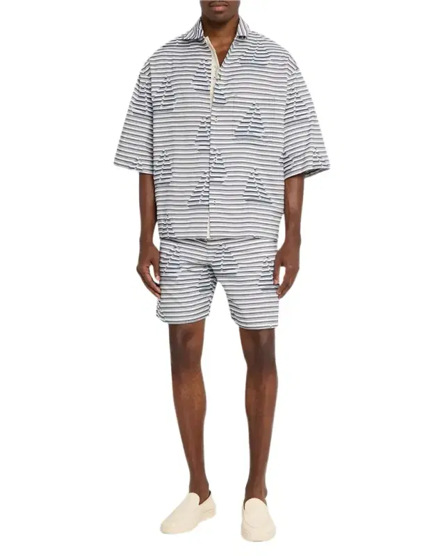 Jacquemus Men 's Le Short Calecon Stripe Shorts