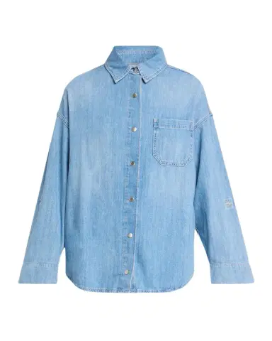L'Agence Jorah Relaxed Long-Sleeve Denim Shirt | Thumbnail 1