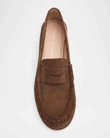 Stuart Weitzman Spencer Suede Penny Loafers | Thumbnail 5 Stuart Weitzman Spencer Suede Penny Loafers | Thumbnail 5