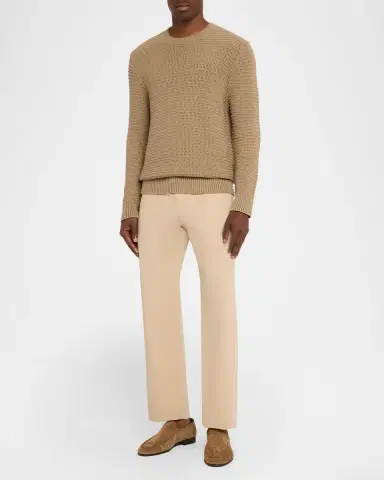 Vince Men's Cotton and Cashmere Crafted Texture Crewneck Sweater | Thumbnail 2