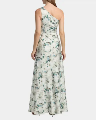 SACHIN & BABI Delphine One-Shoulder Floral Satin Crepe Gown | Thumbnail 3 SACHIN & BABI Delphine One-Shoulder Floral Satin Crepe Gown | Thumbnail 3
