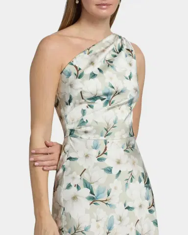 SACHIN & BABI Delphine One-Shoulder Floral Satin Crepe Gown | Thumbnail 5 SACHIN & BABI Delphine One-Shoulder Floral Satin Crepe Gown | Thumbnail 5