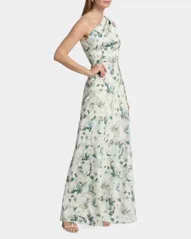 SACHIN & BABI Delphine One-Shoulder Floral Satin Crepe Gown | Thumbnail 7 SACHIN & BABI Delphine One-Shoulder Floral Satin Crepe Gown | Thumbnail 7