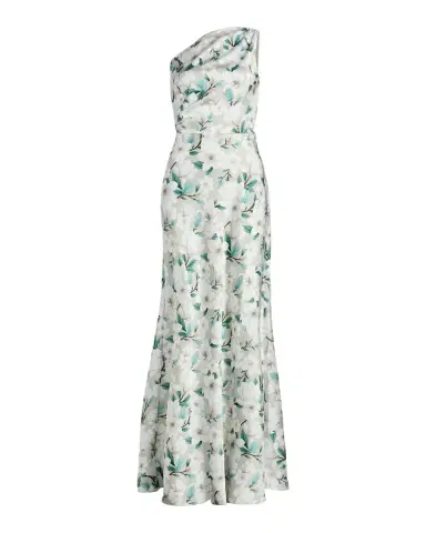 SACHIN & BABI Delphine One-Shoulder Floral Satin Crepe Gown | Thumbnail 1 SACHIN & BABI Delphine One-Shoulder Floral Satin Crepe Gown | Thumbnail 1