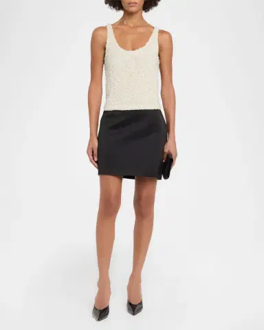 GIUSEPPE DI MORABITO Beaded Scoopneck Tank Top | Thumbnail 2