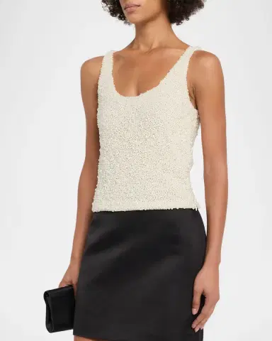 GIUSEPPE DI MORABITO Beaded Scoopneck Tank Top | Thumbnail 4