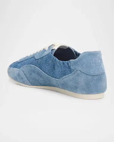 Simkhai Georgie Denim and Suede Low-Top Sneakers | Thumbnail 4 Simkhai Georgie Denim and Suede Low-Top Sneakers | Thumbnail 4