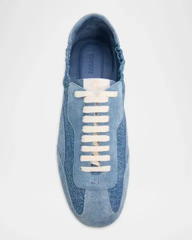 Simkhai Georgie Denim and Suede Low-Top Sneakers | Thumbnail 6 Simkhai Georgie Denim and Suede Low-Top Sneakers | Thumbnail 6