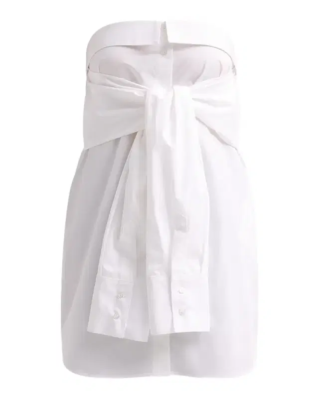GIUSEPPE DI MORABITO Strapless Tie-Waist Shirt