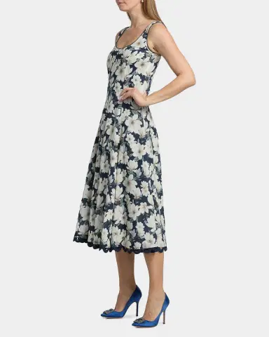 SACHIN & BABI Teresa Lace-Trim Floral Midi Dress | Thumbnail 7