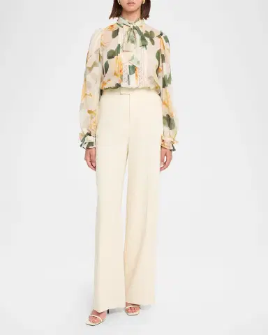 Ungaro Odessa Tie-Neck Floral Blouse | Thumbnail 2 Ungaro Odessa Tie-Neck Floral Blouse | Thumbnail 2