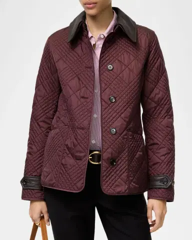 Burberry Fernleigh Check Quilted Slim Jacket | Thumbnail 3
