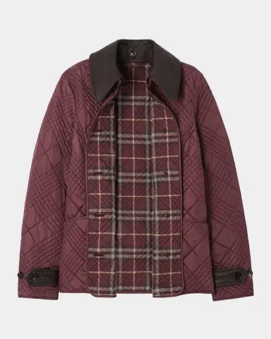Burberry Fernleigh Check Quilted Slim Jacket | Thumbnail 4