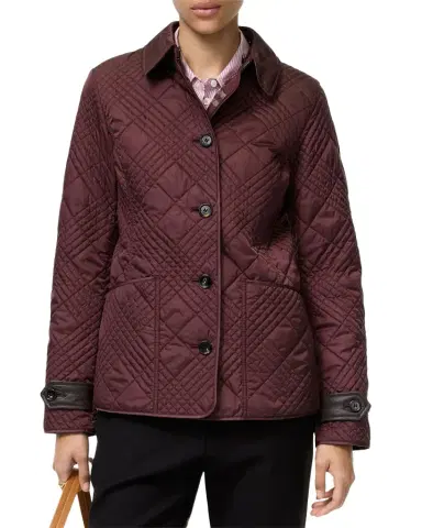 Burberry Fernleigh Check Quilted Slim Jacket | Thumbnail 1