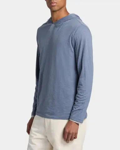Vince Men's Fine Slub Double-Layer Cotton Hoodie | Thumbnail 7 Vince Men's Fine Slub Double-Layer Cotton Hoodie | Thumbnail 7