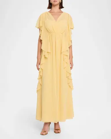 Ungaro Saffron Draped Ruffle Maxi Dress | Thumbnail 2 Ungaro Saffron Draped Ruffle Maxi Dress | Thumbnail 2