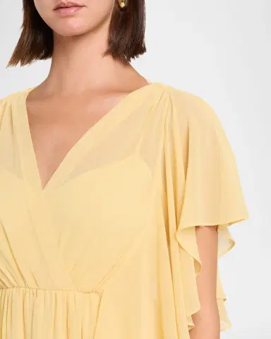 Ungaro Saffron Draped Ruffle Maxi Dress | Thumbnail 5 Ungaro Saffron Draped Ruffle Maxi Dress | Thumbnail 5