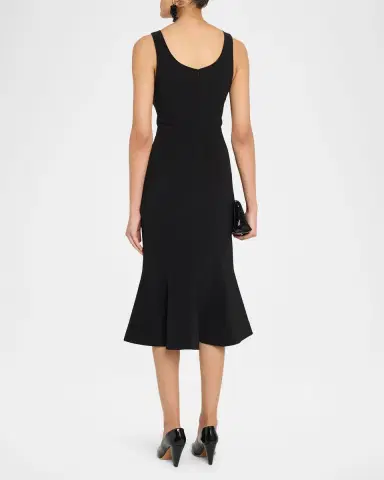 Prabal Gurung V-Neck Sleeveless Flounce Hem Dress | Thumbnail 3