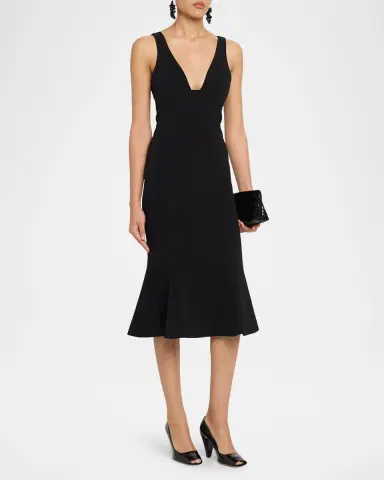 Prabal Gurung V-Neck Sleeveless Flounce Hem Dress | Thumbnail 4