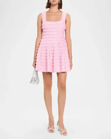 Simkhai Vanna Scalloped Knit Mini Dress | Thumbnail 2 Simkhai Vanna Scalloped Knit Mini Dress | Thumbnail 2