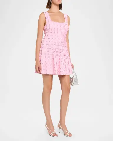 Simkhai Vanna Scalloped Knit Mini Dress | Thumbnail 4 Simkhai Vanna Scalloped Knit Mini Dress | Thumbnail 4